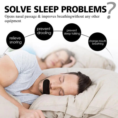 3packs Stop Snoring Patch Promote Nose Breathing Correction Night Sleeping Mouth Breathing Improvement Anti Snoring Mouth Tape