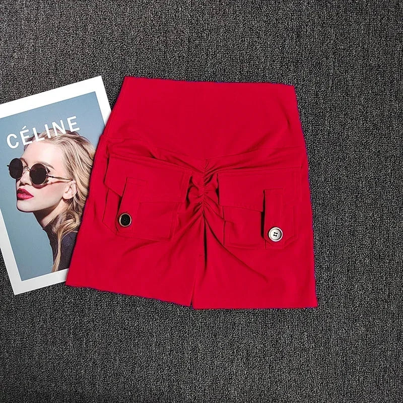 Sexy Solid Color Soft Tight Women Fitness Sport Short High Waist Yoga Short Leggings Cycling Comprehensive Training Jog Athletic