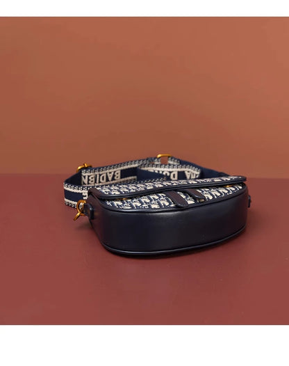 Female Bag Retro Luxury Designer Handbag Crossbody Saddle Bags Fashion Canvas Women's 2025 Trend Shoulder bag Purses